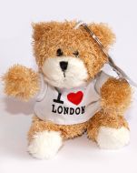 White I Love London teddy keychain